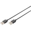 Digitus AK-300100-018-S USB cable USB 2.0 USB-A plug, USB-A plug 1.80 m Black