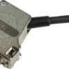 D-Sub connector housing, size: 3 (DB), angled 45°, cable Ø 3 to 12.5 mm, metal, silver, 09670250334280