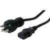 Power cord, North America, plug type B, straight on C13 socket, straight, SJT 3 x AWG 16, black, 4 m, 0L06822