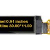 Wyświetlacz OLED 0.91cal Żółty macierz pasywna 128 x 32pikseli Midas COG I2C