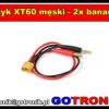 Wtyk XT60 męski z przewodem - 2x bananki