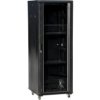 Szafa teleinformatyczna rack 19 cali 32U 600x800, drzwi szklane, kolor czarny FLAT PACK