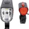 FISCHER FAHRRAD Zestaw oświetlenia rowerowego TWIN-60/30/15 LED czarny