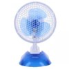 Wentylator biurkowy średnica 15 cm z klipsem biało-niebieski 13W 2 prędkości przewód 1,5m VO0658