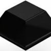 Enclosure feet, square, PUR, (W x H) 12.7 x 5.8 mm, black, SJ 5018 S