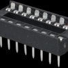 IC socket, 18-pin, double spring contact
