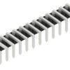 Pin header, 12 pole, pitch 2.54 mm, angled, black, 10056089
