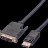 04.11.74 DP 1.1 connector to DVI 24+1 connector, 1080p, LSOH, 5 m