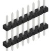 Pin header, 8 pole, pitch 2 mm, straight, black, SLY50758Z