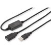 Digitus DA-73101 USB cable USB 2.0 USB-A socket to USB-A plug 15m Black