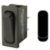 Rocker switch, black, 1 pole, On-Off, off switch, 20 (4) A/250 VAC, 10 (8) A/250 VAC, IP40, unlit, unprinted, 1831.3312