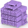 Plug housing, 15 pole, pitch 6 mm, straight, purple, 2-1971876-7