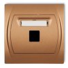 LOGO Gniazdo multimedialne pojedyncze bez modułu (standard Keystone) złoty metalik 8LGM-1P KARLIK