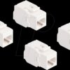 86051 Keystone module, Cat.6a RJ45 socket / LSA, UTP, 4 pieces
