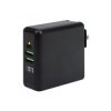Manhattan 102452 4-in-1 Travel Wall Charger and Powerbank 8,000 mAh, USA/UK/Eur