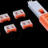 UL03PKOR Port Schloss, USB Typ A, 6 Stück, mit Schlüssel, orange