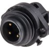 Złącze okrągłe 3-pinowe Standard Montaż na panelu Gniazdo Amphenol Industrial Męski IP67 Ecomate M
