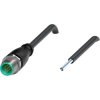 Sensor actuator cable, M12-cable plug, straight to open end, 5 pole, 0.6 m, PUR, black, 4 A, 240771-100005