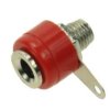 Gniazdo bananowe AL2321 czerwone 4mm (5szt)