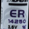 ER14250          Lithium battery, 1/2 AA, 1200 mAh, pack of one