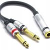 ADAPTER JACK GNIAZDO 6,3 STEREO NA 2x MONO VITALCO