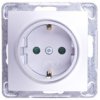 Impresja Gniazdo Pojedyncze Z/U Schuko Z Przesłonami Srebrne Gp-1Ysp/M/18