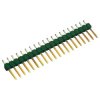TE Connectivity 826646-2 Ampmodu II Short Pin Header Vertical Gold 1x2P Green
