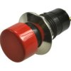 Przełącznik; przyciskowy; PB301BR; OFF-(ON); czerwony; bez podświetlenia; do lutowania; 2 pozycje; 3A; 125V AC; 14mm; 25mm; High