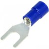 1x Konektor widełki 5,3mm na kabel 1,5-2,5mm2 izolowany niebieski