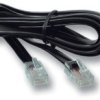 Telephone cable, RJ10 plug, straight to RJ10 plug, straight, 0.3 m, black, K2402SW.030