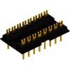 DIL connector, 16 pole, pitch 2.54 mm, straight, black, DILS 16 GO