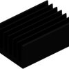 Extruded heatsink, (L x W x H) 100 x 66 x 40 mm, 3 to 1 K/W, black anodized, 10018958