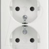 202 EAPB/11W Double socket outlet with earthing contact, increased touch prot