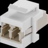 80000 Keystone module LC duplex socket / socket, flush, white