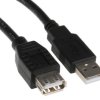 Kabel USB Złącze A USB A Złącze B USB A dł. 800mm Przewód przedłużający USB USB 2.0 kolor: Czarny