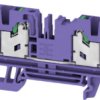 Through terminal block, snap-in, 4.0 mm², 32 A, 8 kV, purple, 3109610000