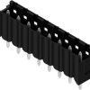Pin header, 8 pole, pitch 5 mm, straight, black, 1596140000