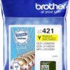 Brother atrament LC-421Y tusz oryginalny Żółty LC421Y