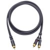 Oehlbach 23702 RCA Audio Y-Cable 2.0m Anthracite Gold Plated Connectors
