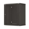 Szafa instalacyjna rack wisząca 19 12u 540x350 czarna drzwi przeszklone lanberg (flat pack) WF03-5312-10B