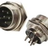 Złącze mikrofonowe CB 6pin, gniazdo męskie na panel; NC517