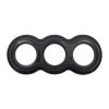 Ramka potrójna okrągła typu ósemka ceramiczna czarna Ceramic Loft