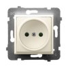 ARIA Gniazdo pojedyncze z przesłonami torów prądowych ecru GP-1UP/m/27 OSPEL