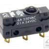 Mikroprzełącznik SR0-00A-B HIGHLY bez dźwigni;6A/250VAC;IP67;RoHS