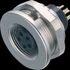 09 0408 00 03 Flange socket M9, series 712, 3-pin, unshielded, solder, IP67