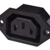 Gniazdo zasilnia elektryczne żeńskie IEC IEC320 montażowe 10A 250V AC
