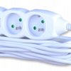 Przedłużacz elektryczny z uziemieniem 3x gniazdka, przewód 5m