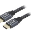 Kabel HDMI, wtyk z obu stron, tekstylny, czarny, 28AWG, dł. przewodu: 3m CCBP-HDMI-3M
