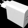 FIXC65-2C-WH USB charger, 65W, 5-20 V, 3 A, 2x USB-C PD 3.0, white