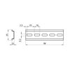 Szyna DIN szerokość 7.5mm długość 475mm wysokość 35mm Perforowana nVent SCHROFF